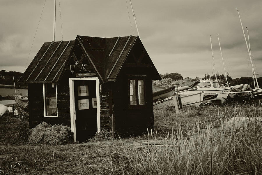 Ferry Hut Monochrome Photograph by Jeff Townsend