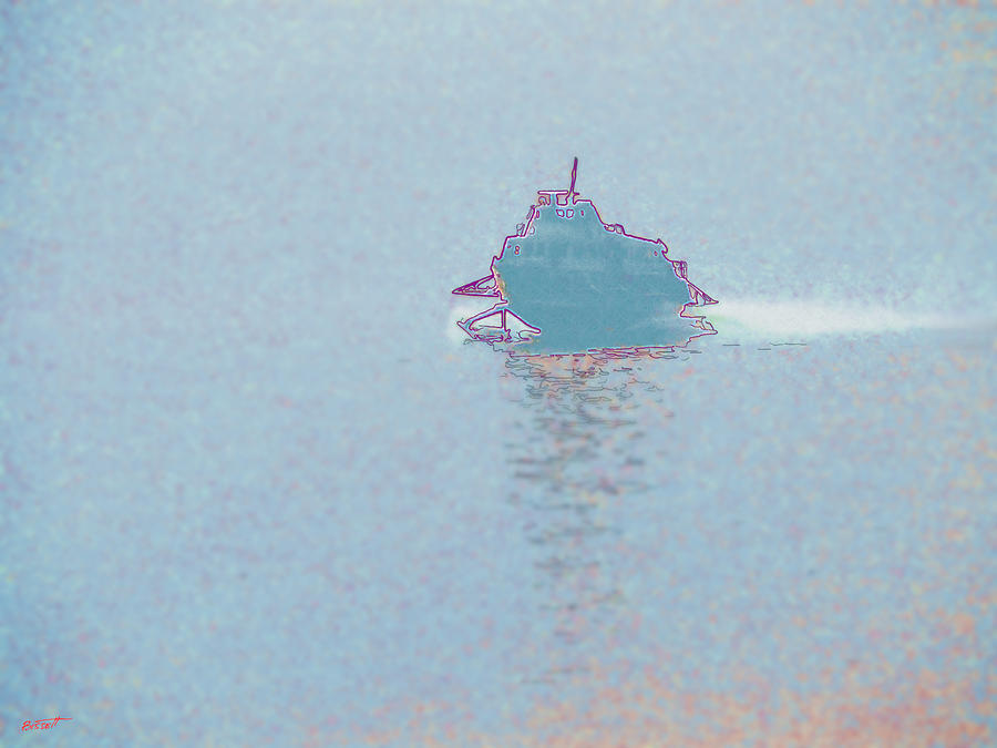 Ferry in Fog Digital Art by Robert Bissett