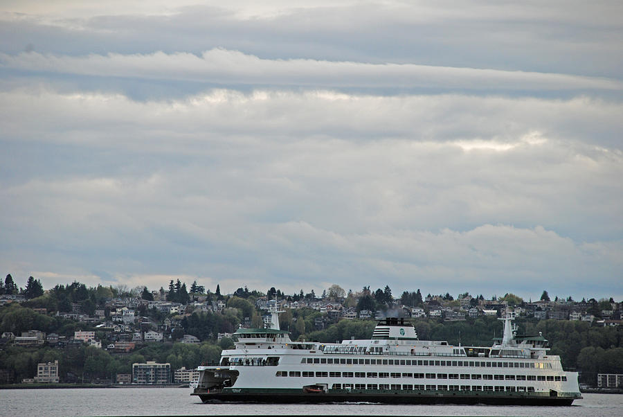 Ferry in Seattle Washington Photograph by Carol Eliassen