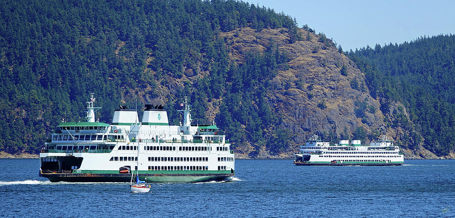 Ferry Meets Ferry Photograph by Rick Lawler