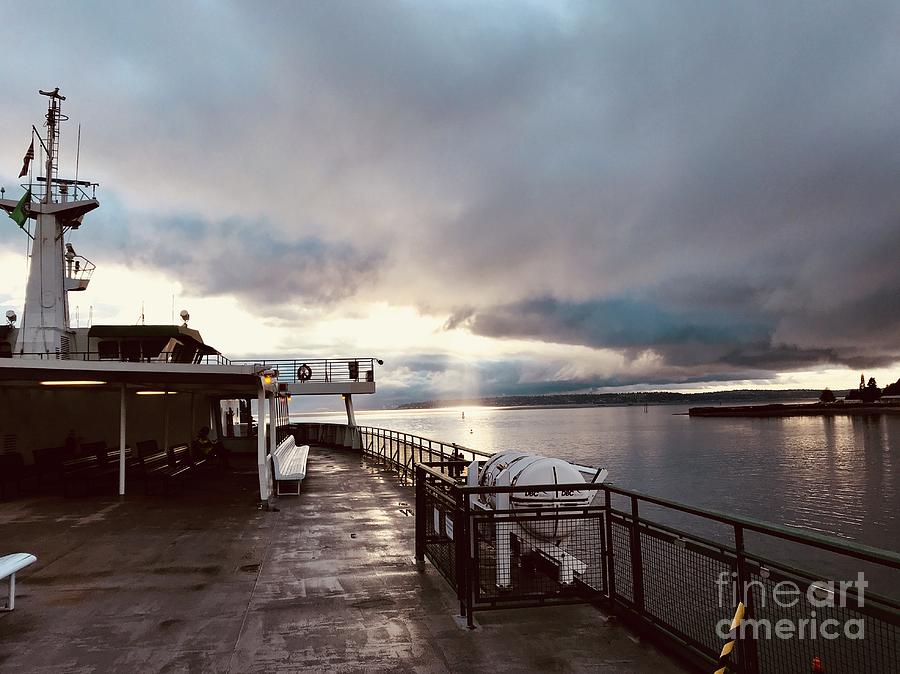 Seattle Photograph - Ferry Morning by LeLa Becker