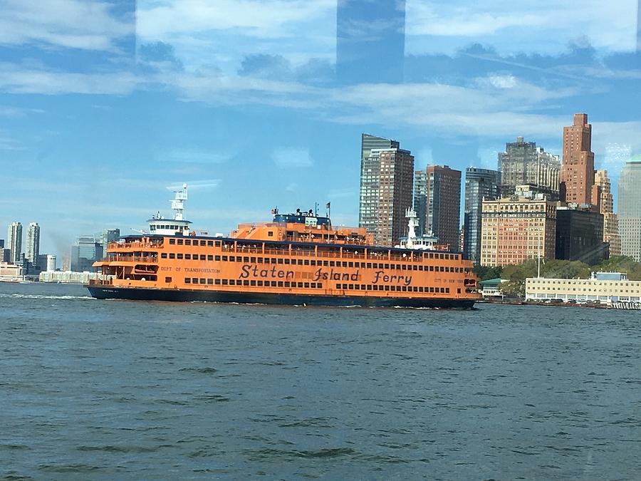 Ferry on the Hudson Photograph by Val Oconnor