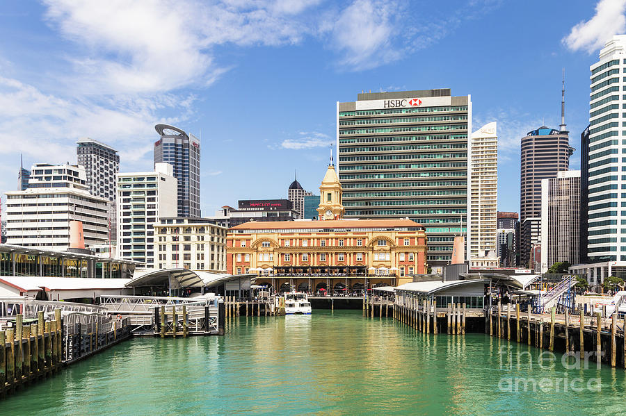  Ferry terminal in Britomart in downtown in Auckland Photograph by Didier Marti