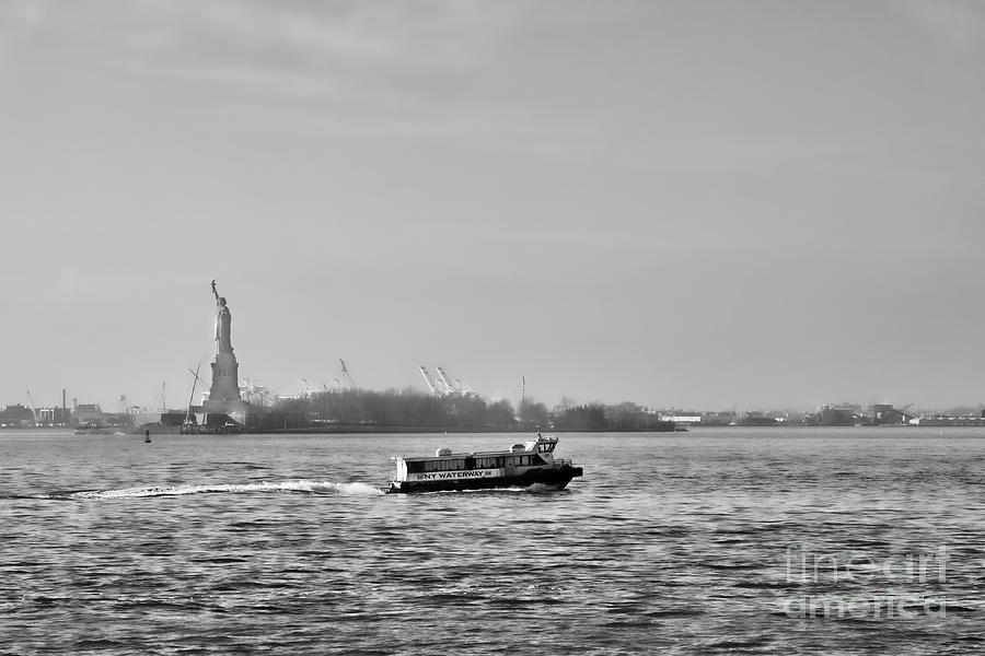 Ferry with Statue of Liberty in View  Photograph by Chuck Kuhn