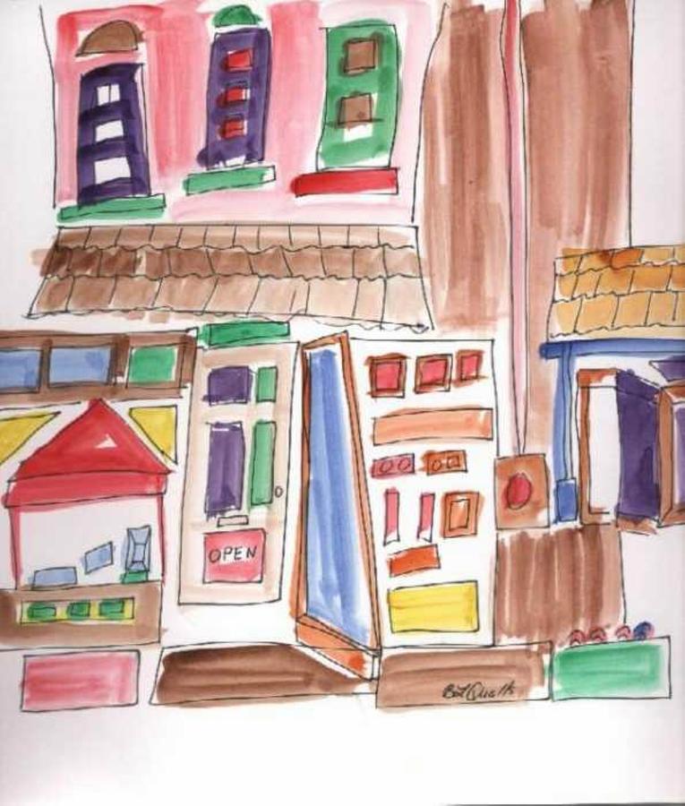 City Painting - Festival in the City 3 by B L Qualls City Painting - Festival in the City 3 by B L Qualls