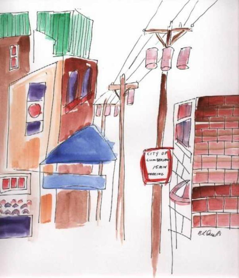 Watercolor Painting - Festival in the City 8 by B L Qualls Watercolor Painting - Festival in the City 8 by B L Qualls