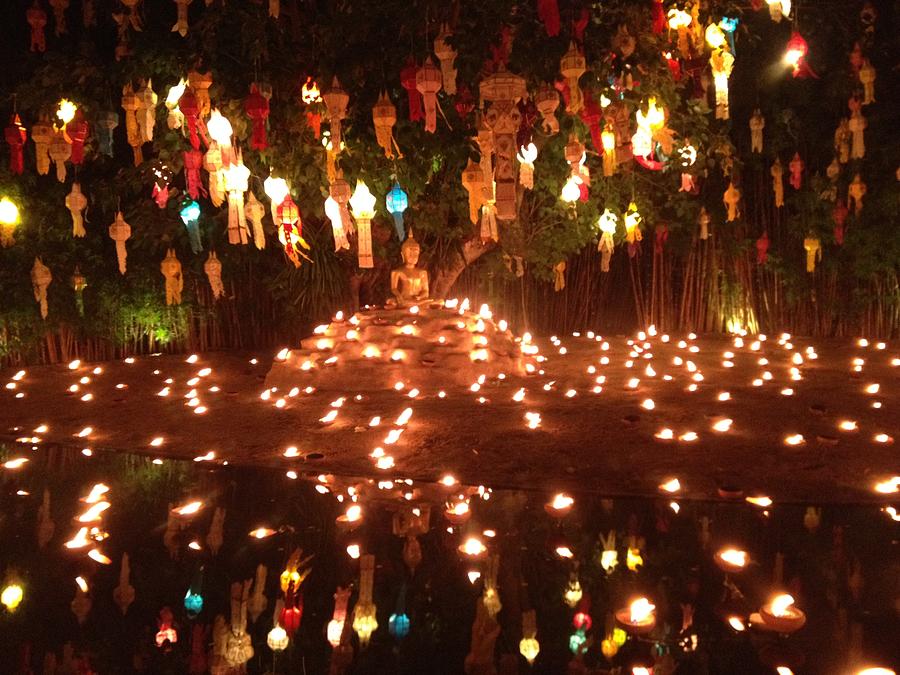 Festival of Lights in Chiang Mai Photograph by Abby Wendy