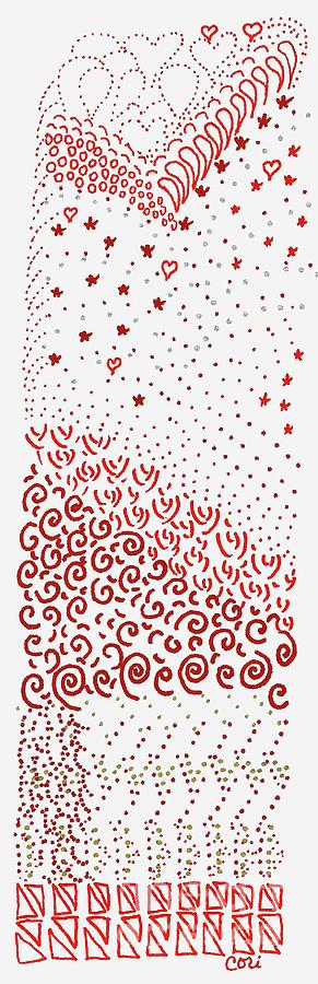 Festival of Red and Orange Drawing by Corinne Carroll