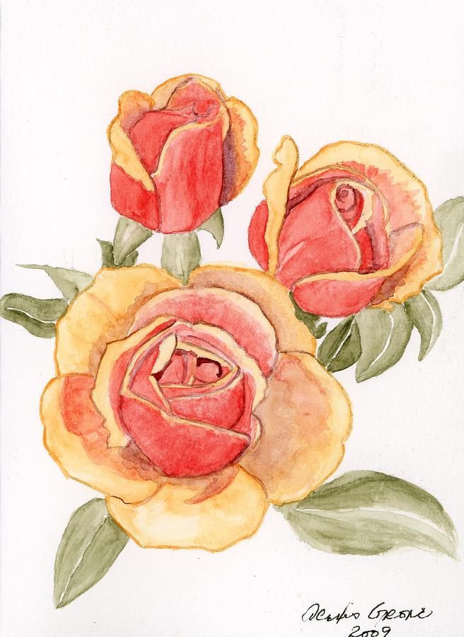 Rose Painting - Festival Roses by Alexis Grone