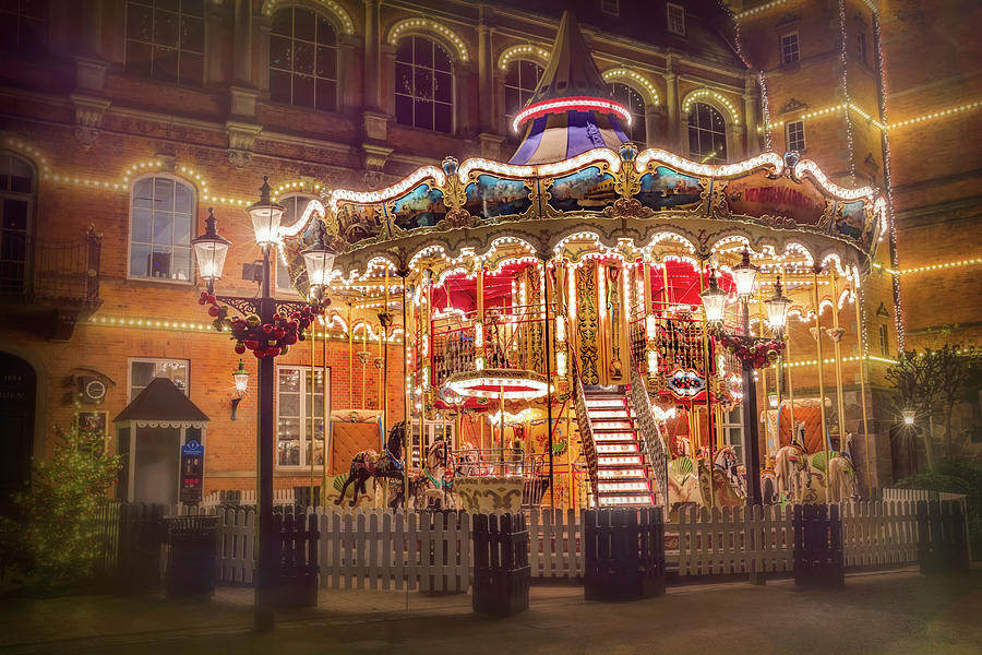 Magic Photograph - Festive Carousel Tivoli Gardens Copenhagen  by Carol Japp
