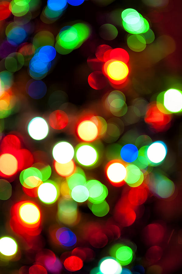Festive Celebration lights with natural Bokeh in many colours. Photograph by John Paul Cullen