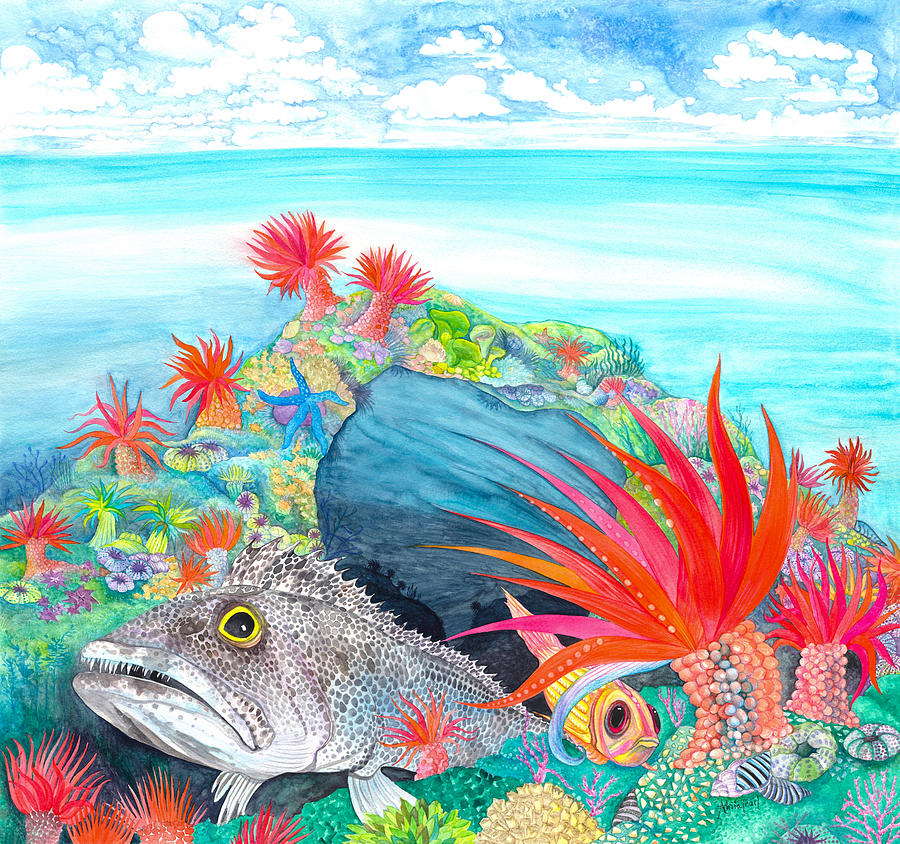 Festive Fish Painting by Adria Trail