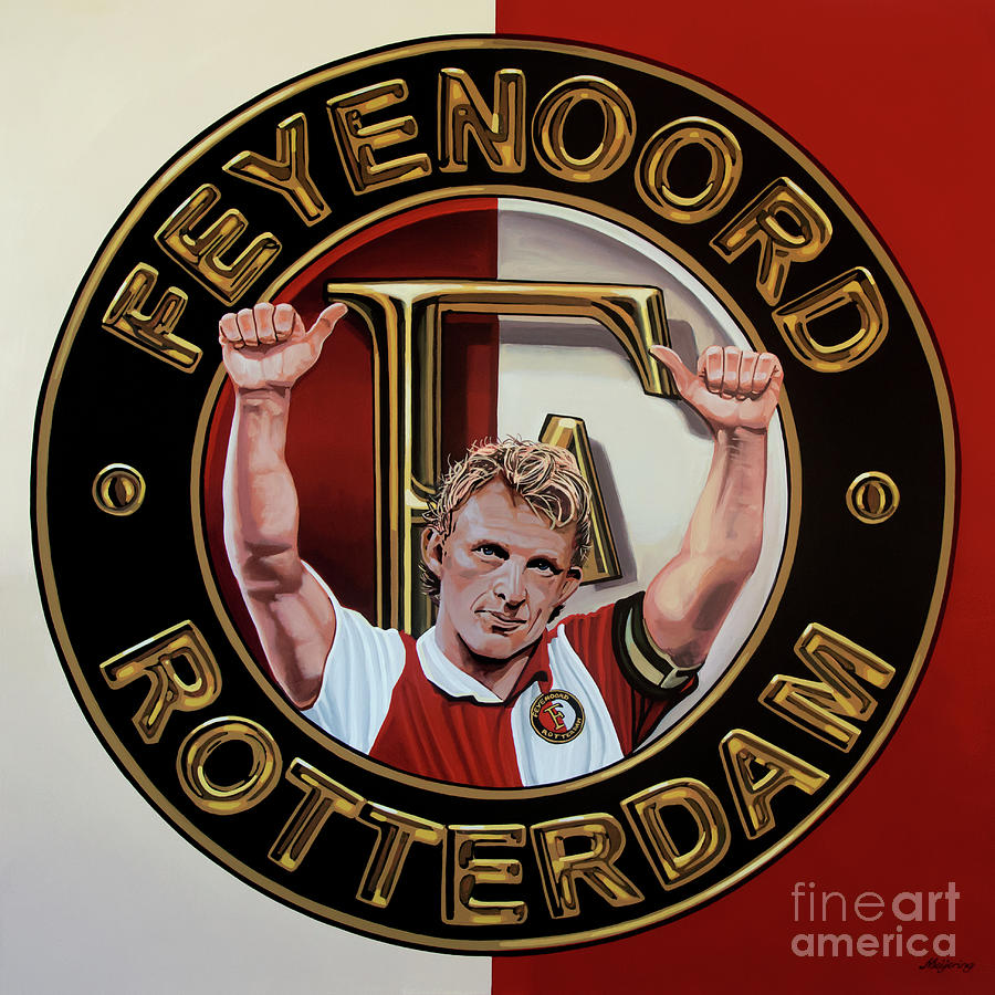 Feyenoord Rotterdam Painting Painting by Paul Meijering