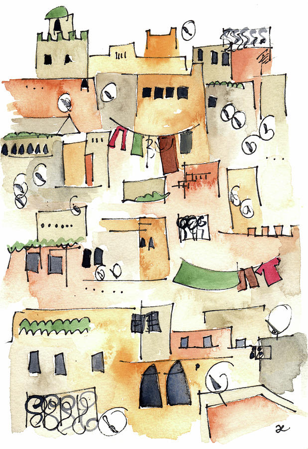 Fez Medina 3 Painting by Anna Elkins