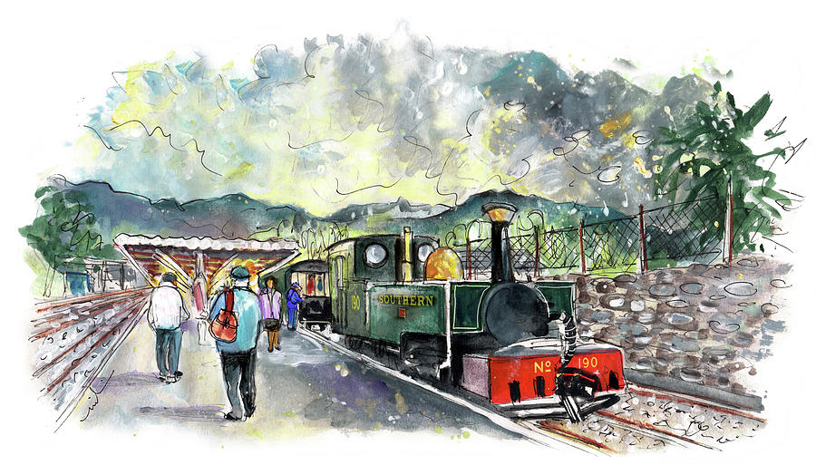 Ffestiniog Train Station In Snowdonia 02 Painting by Miki De Goodaboom