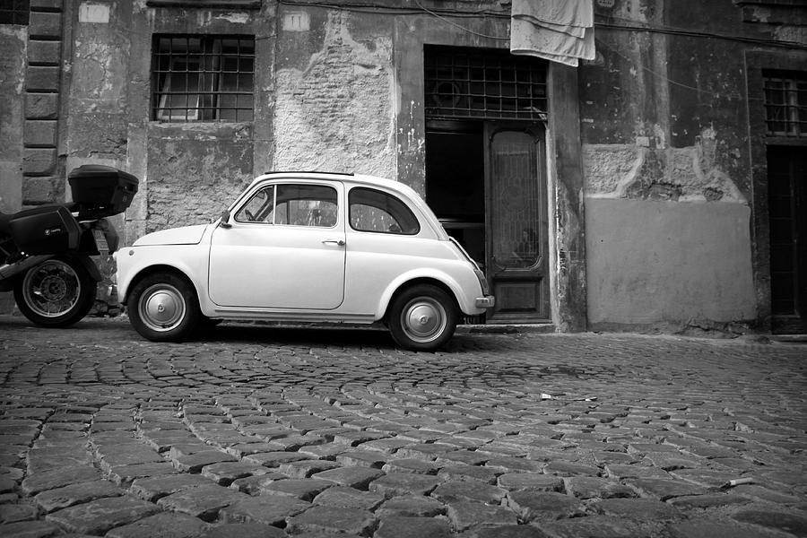 Fiat 500 Bw Photograph by Valentino Visentini
