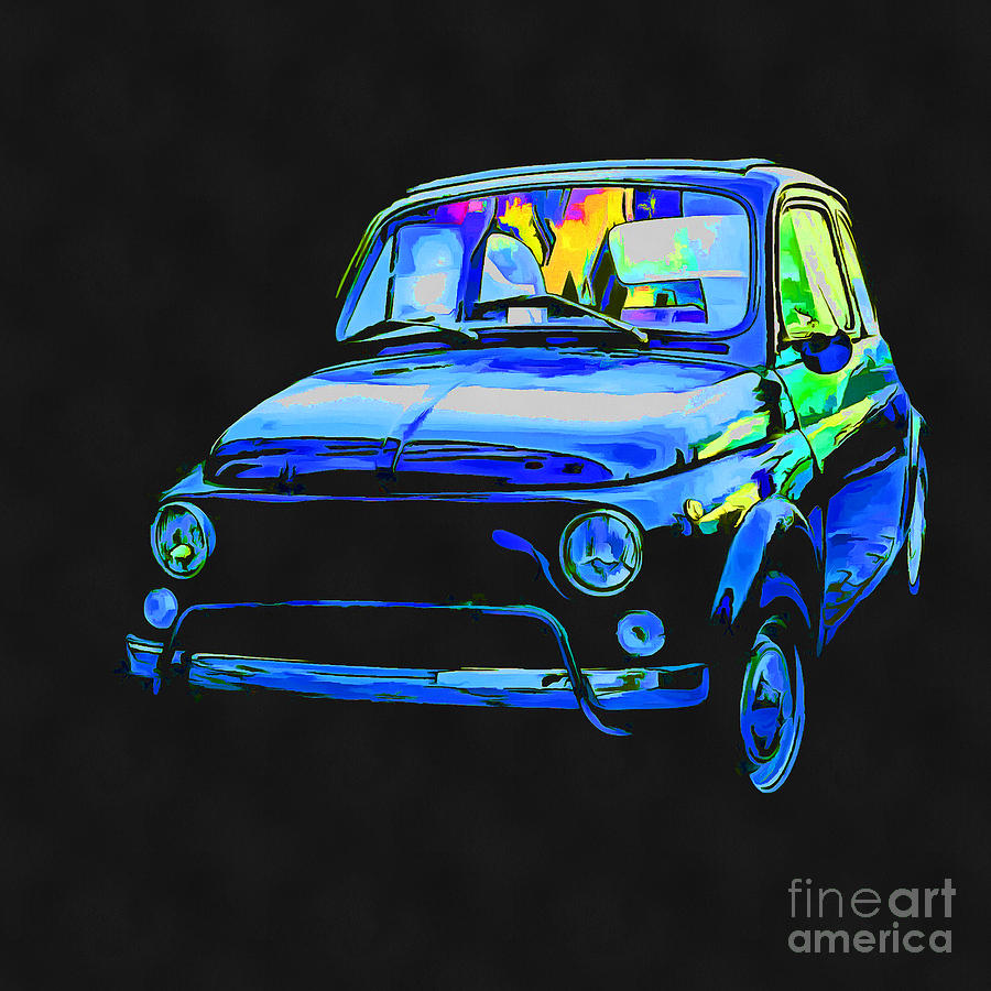 Transportation Painting - Fiat 500 Pop Art by Edward Fielding