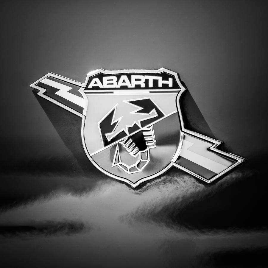 Fiat Abarth Emblem -ck1611bw2 Photograph by Jill Reger