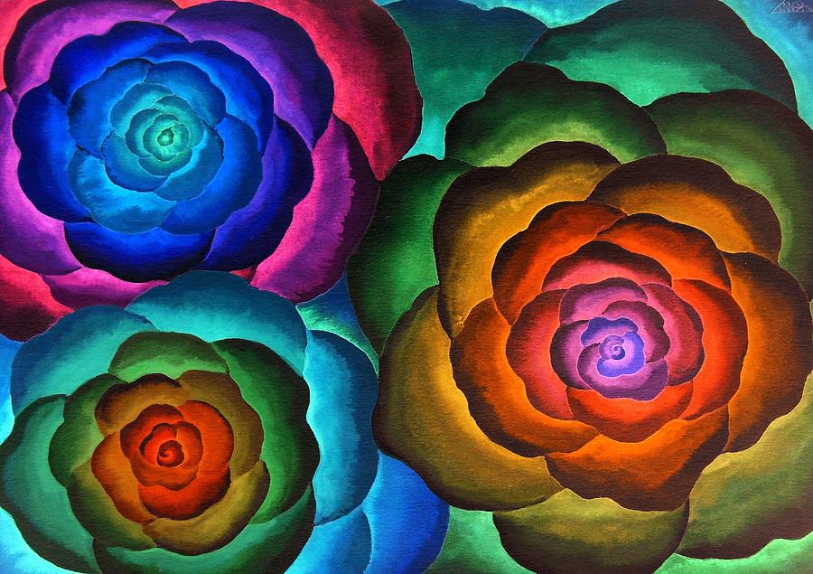 Fibonacci Flowers Painting by Jennifer Baird