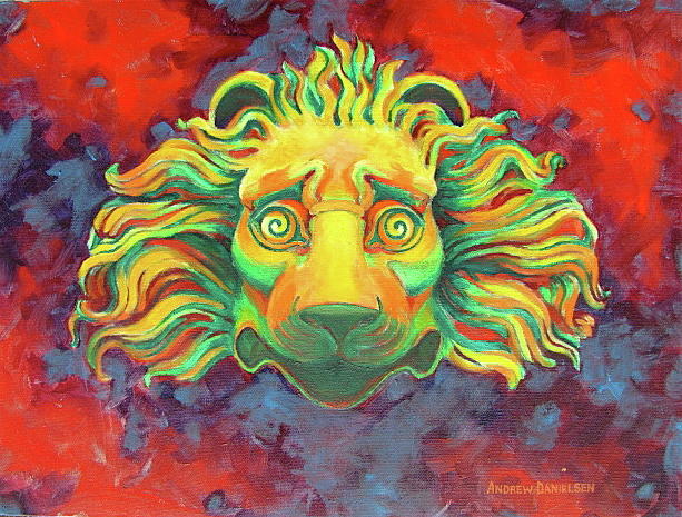 Fidardos Lion Painting by Andrew Danielsen