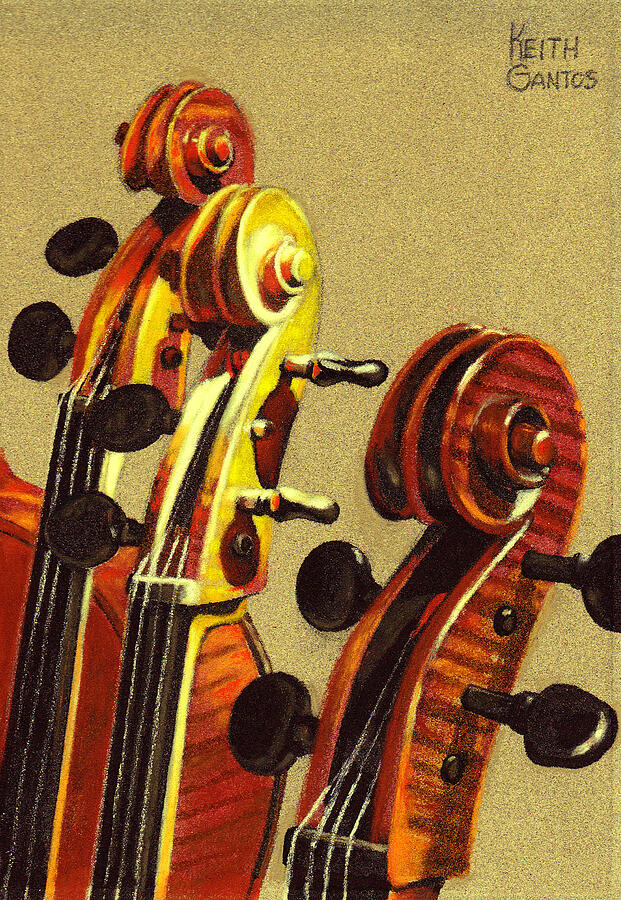 Fiddle Heads Pastel by Keith Gantos