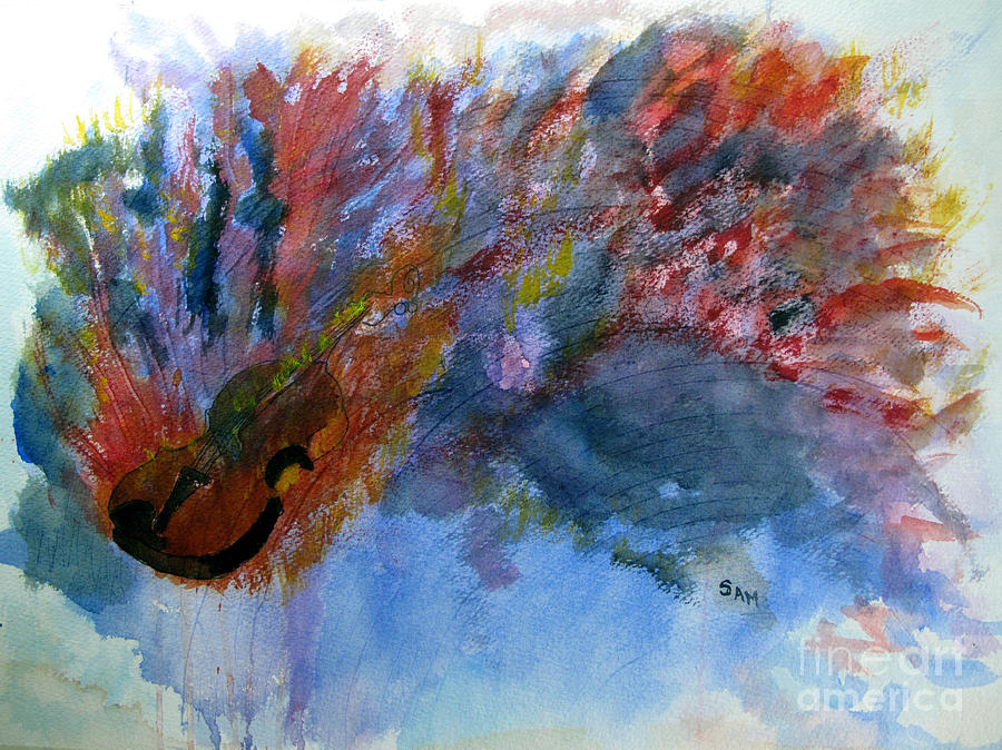 Fiddle on Fire Painting by Sandy McIntire