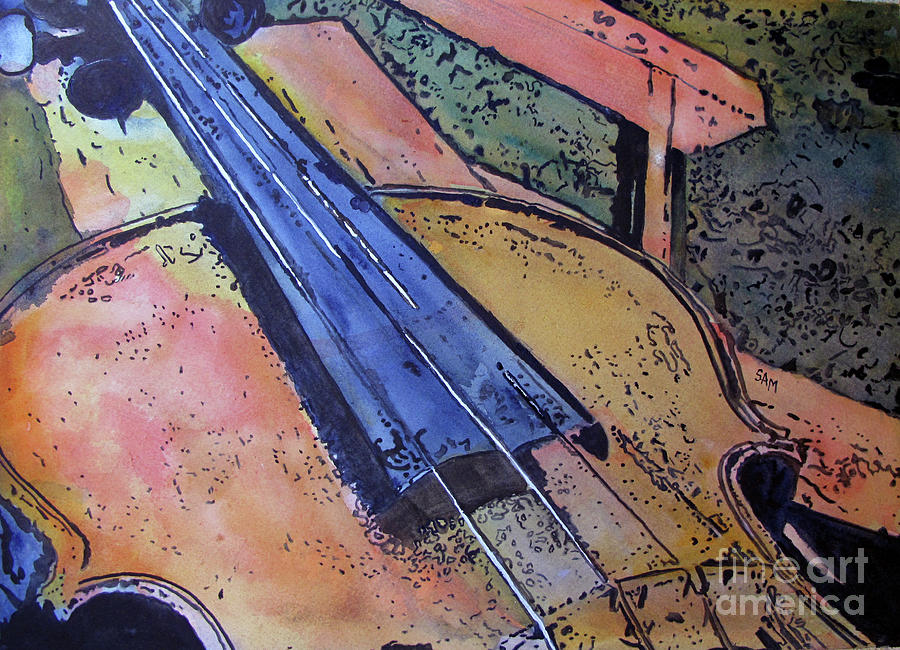 Fiddle Painting by Sandy McIntire