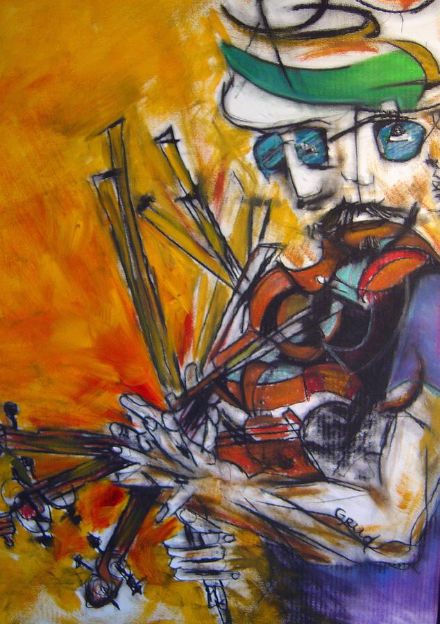 Fiddler Painting by David Grudniski
