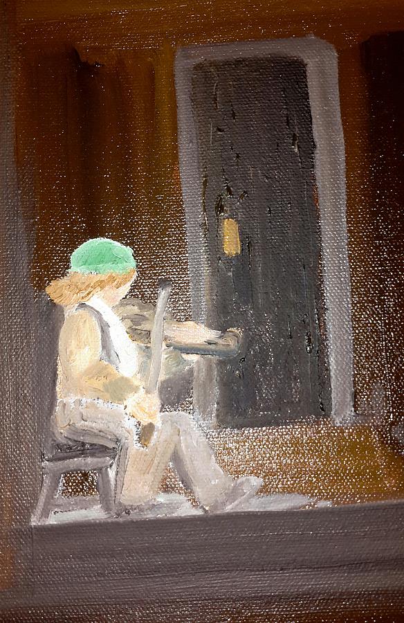 Fiddler In The Hall Painting