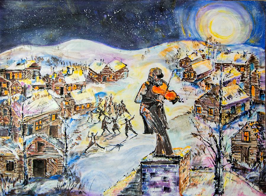 Fiddler On A Roof Painting By Elizabeth Henderson Fine Art America