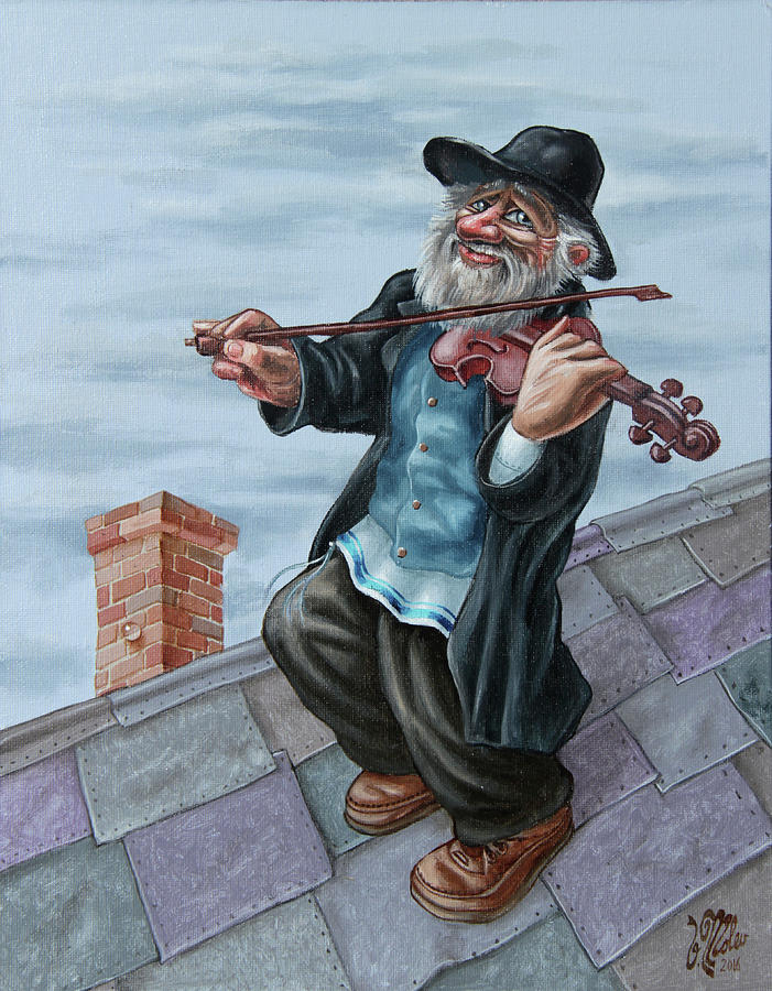 Fiddler on the Roof Painting by Victor Molev