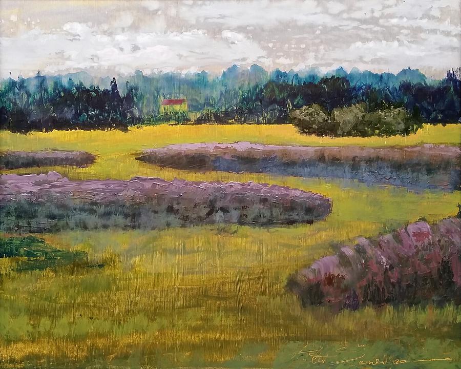 Fiddlers Ridge Marsh Painting by Peter Senesac