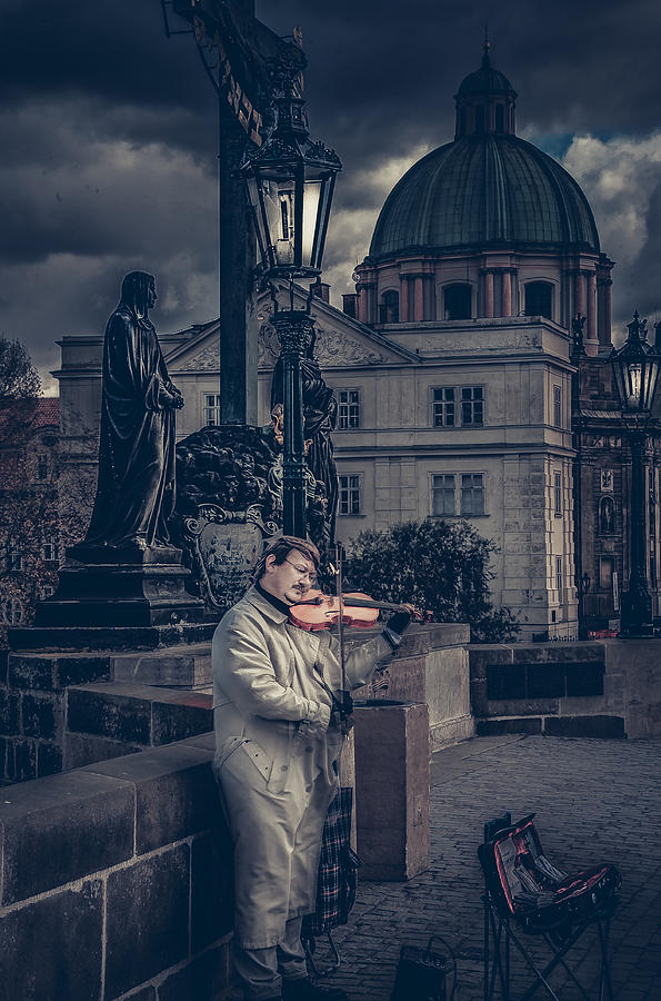 Prague Photograph - Fiddling Around In Prague by Alexander Hill