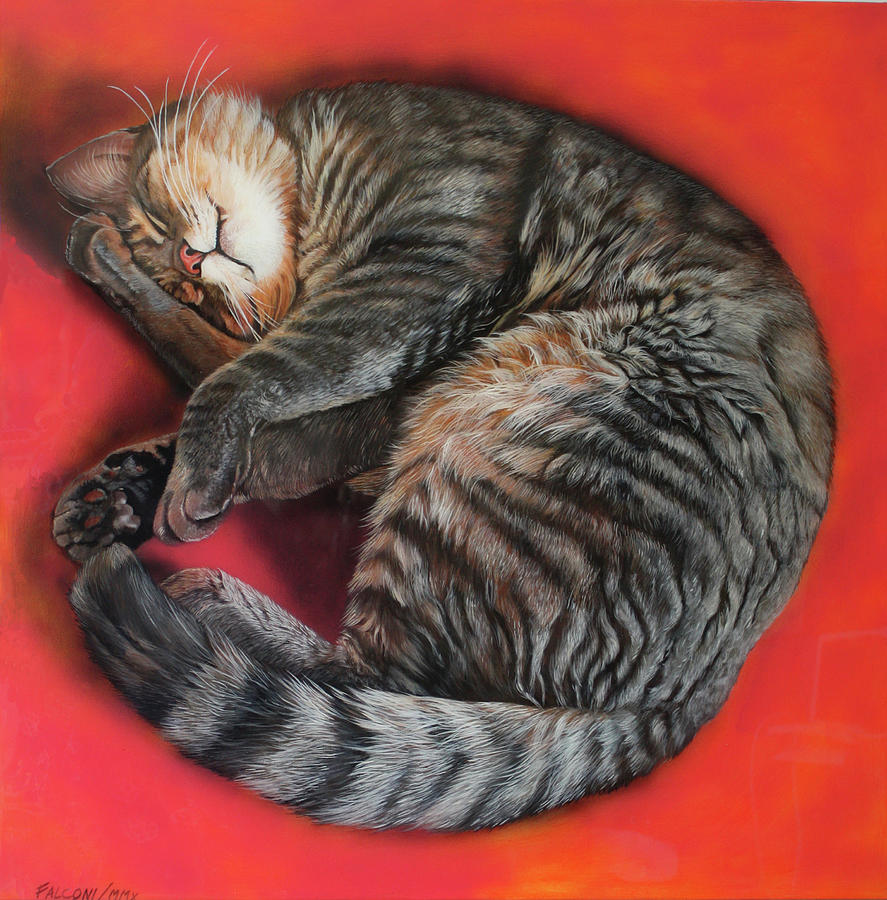 Cat Painting - Fidelio by Susana Falconi