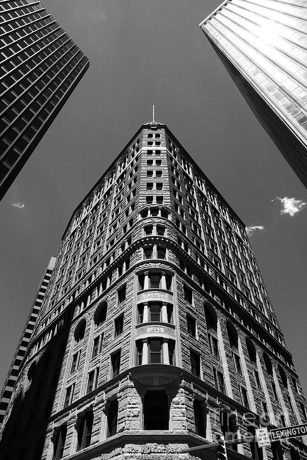 Fidelity Building in Black and White Baltimore Photograph by James Brunker