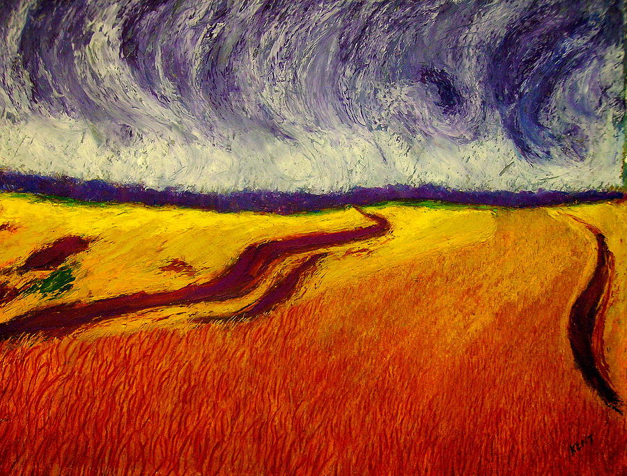Summer Painting - Field And Sky by Kent Whitaker