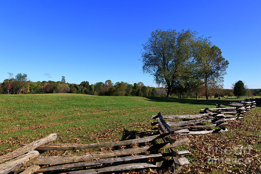 Field And Split Rail Fence At Appomattox Photograph