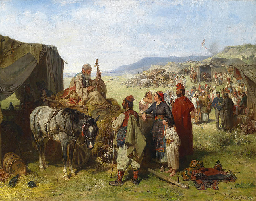 Field Camp in Dalmatia Painting by Eugen Adam