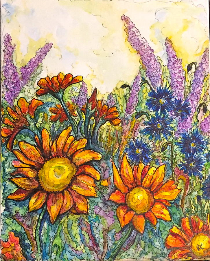 Field Flowers #2 Painting by Rae Chichilnitsky