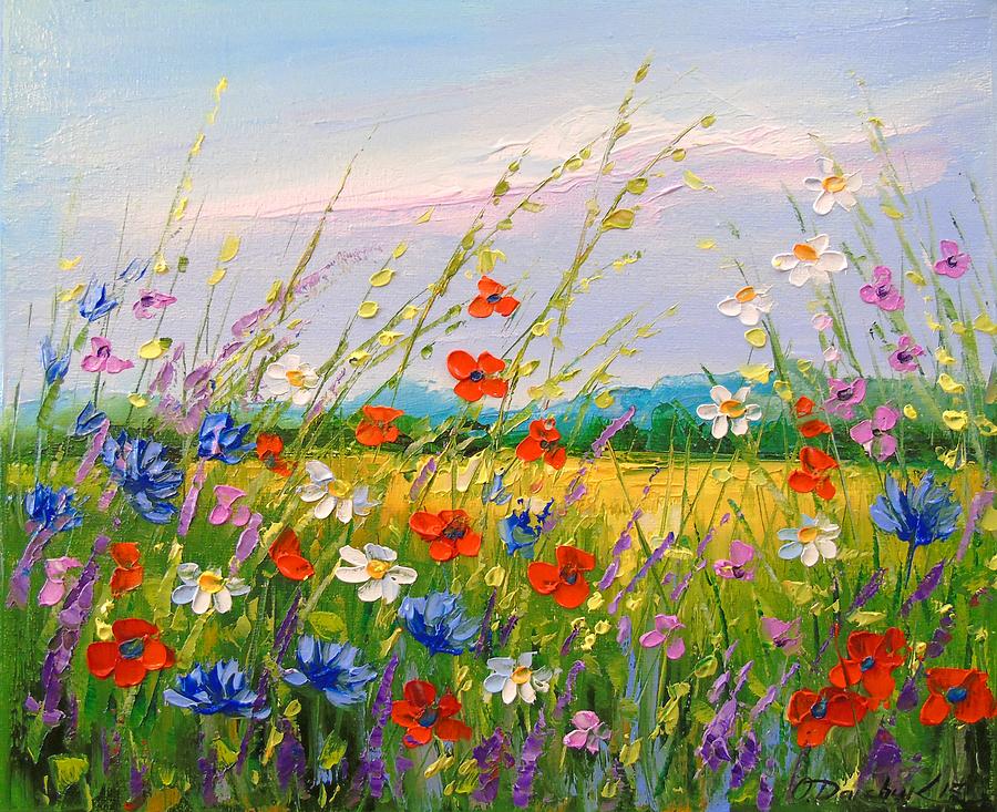 Flowers in the field Paintings by Olha Darchuk 