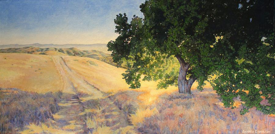 Field Oak Painting by Andrew Danielsen