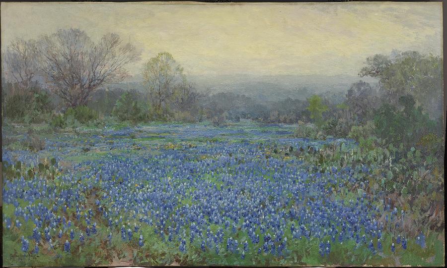 Field of Bluebonnets Painting by Celestial Images
