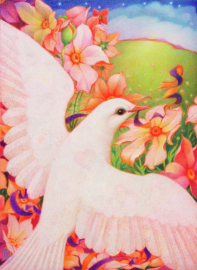 Dove Painting - Field of Dreams by Lynn Bywaters
