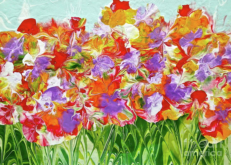 Field of Flowers Painting by Cheryl Cutler