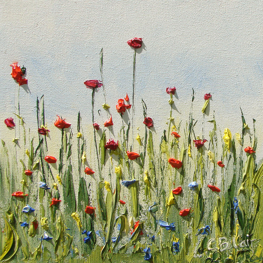 Field of Flowers Painting by Cynthia Blair