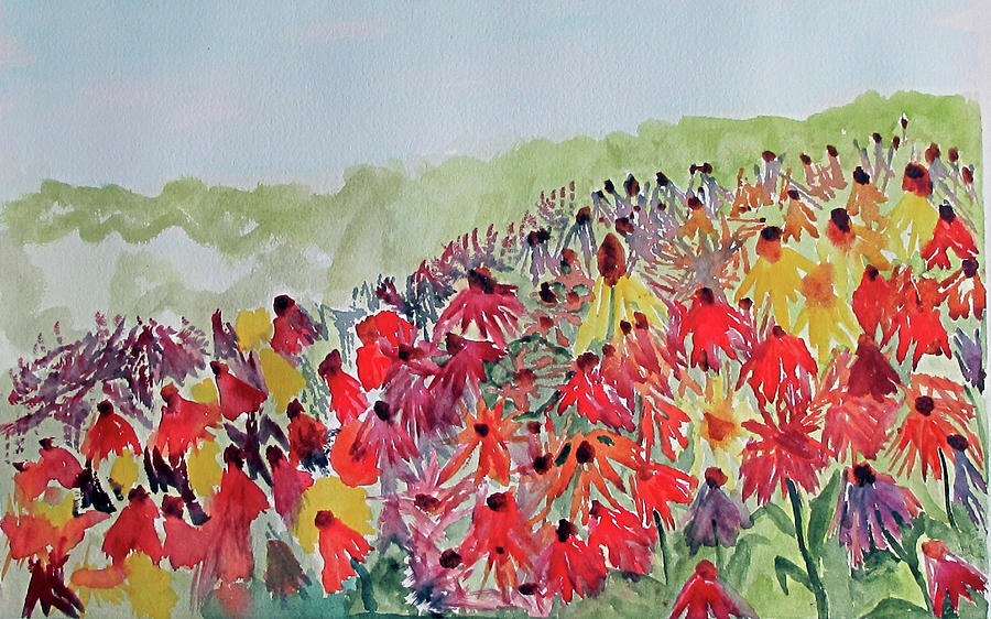 Field of Flowers Painting by Sandy McIntire