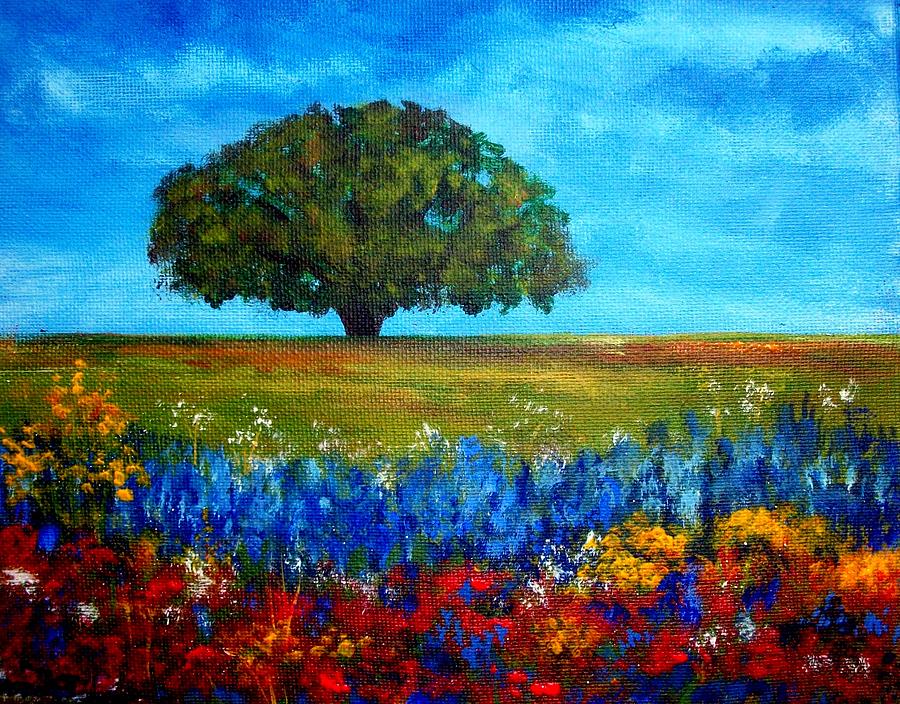 Flower Painting - Field of Flowers by Tami Booher