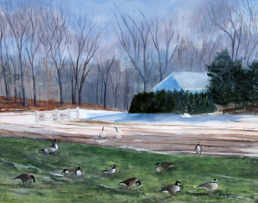 Field of Geese Painting by Paula Pagliughi
