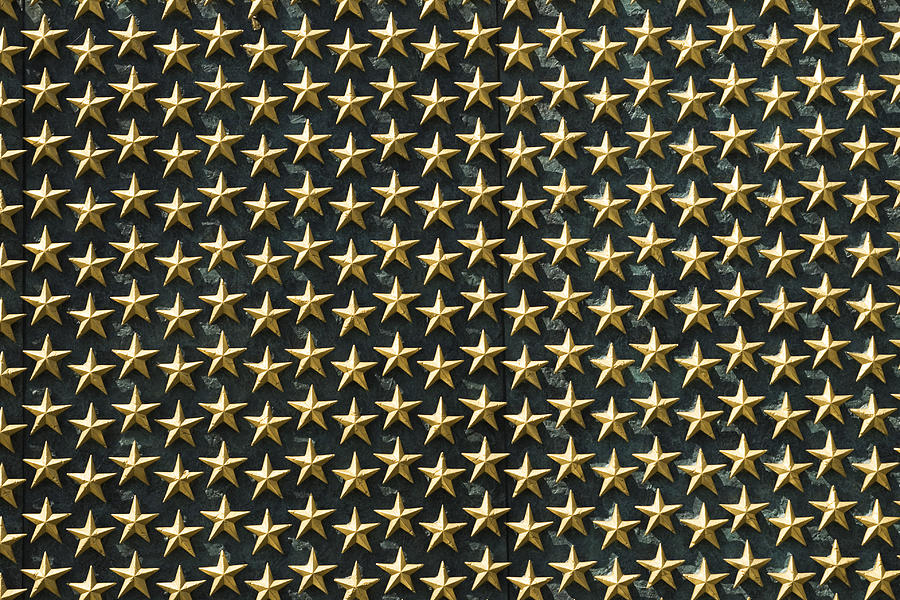 Field Of Gold Stars At World War II Memorial, Washington, Dc Photograph by Thinkstock