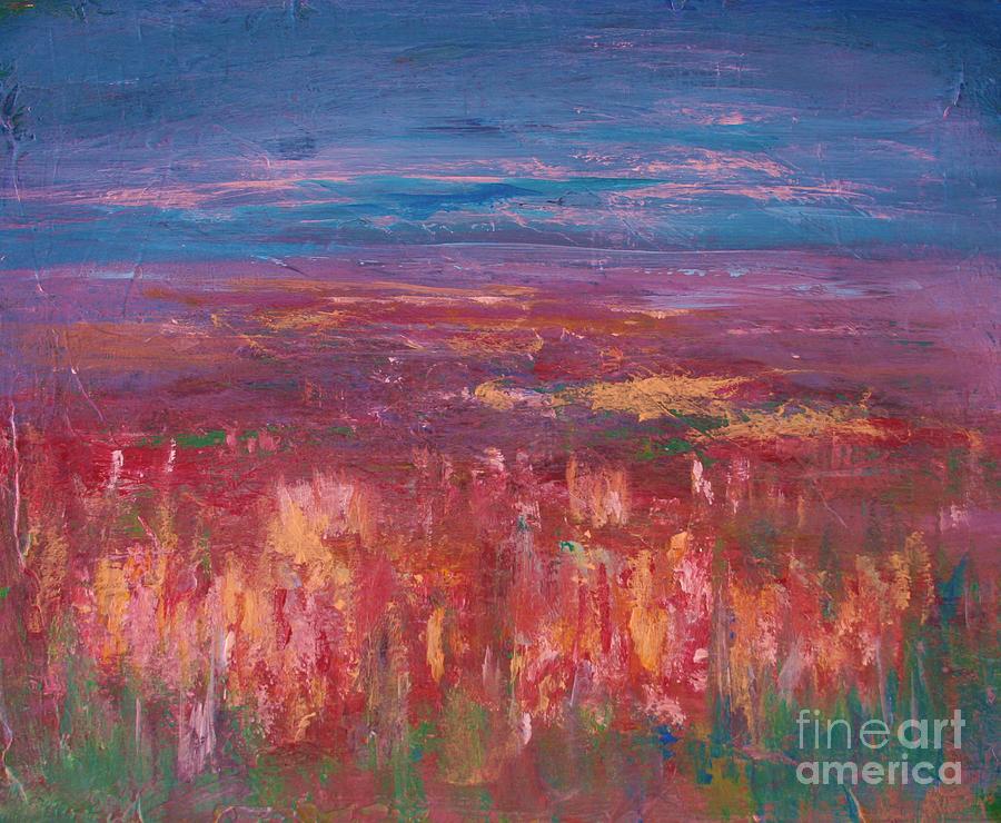 Field of Heather Painting by Julie Lueders 